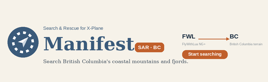 Manifest SAR: BC banner, search and rescue pack for British Columbia terrain