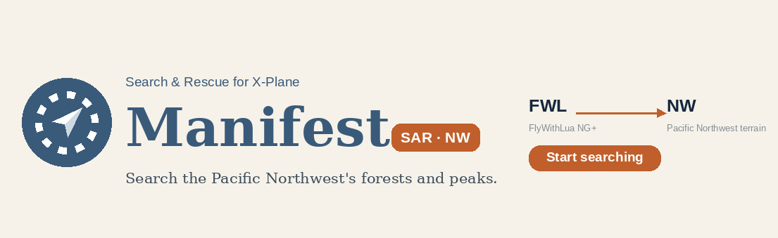 Manifest SAR: NW banner, search and rescue pack for Pacific Northwest terrain